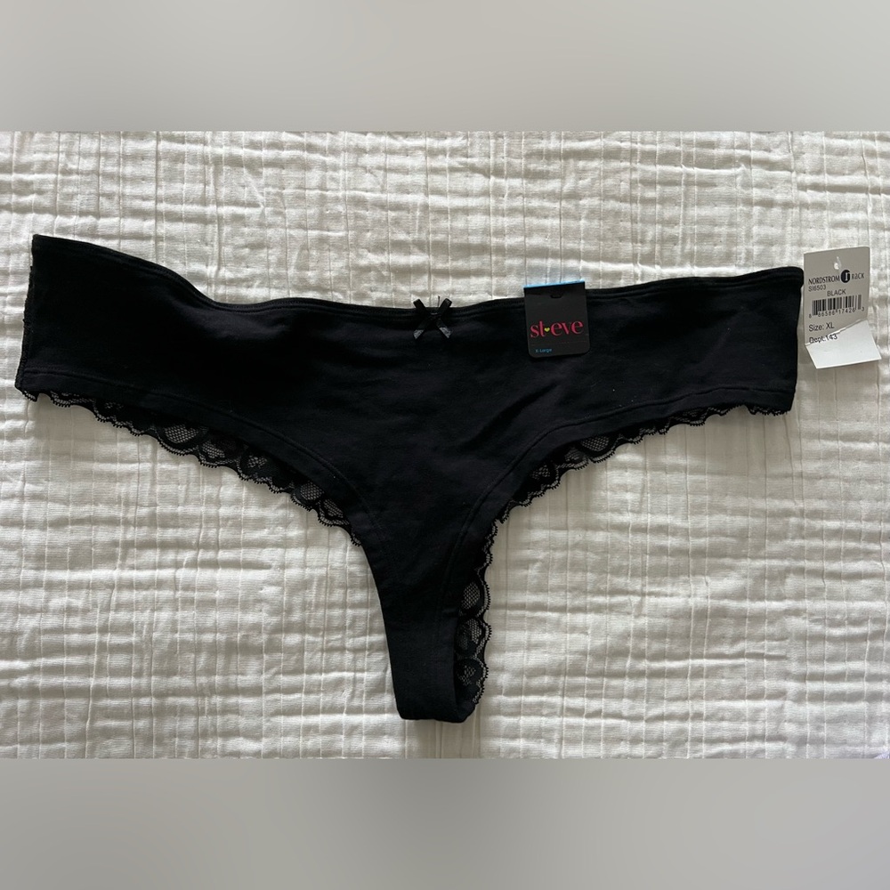 NWT ‘lace back tanga’ thong by Steve. 95% cotton, 5% spandex.